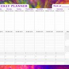 Magnetic Weekly Calendar - 52 Undated Sheets - Notepad Desk Pad - (Edition #005)