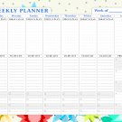 Magnetic Weekly Calendar - 52 Undated Sheets - Notepad Desk Pad - (Edition #006)