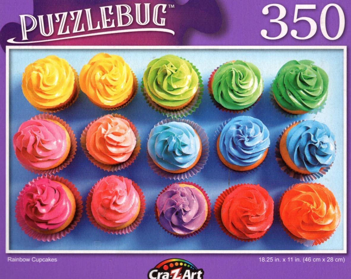 Rainbow Cupcakes - 350 Pieces Jigsaw Puzzle