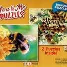 Fuzzy Bumblebee/Save The Bees - Total 350 Piece, 2 Puzzles Inside
