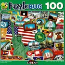 Puzzlebug American Sticker Collage - 100 Pieces Jigsaw Puzzle