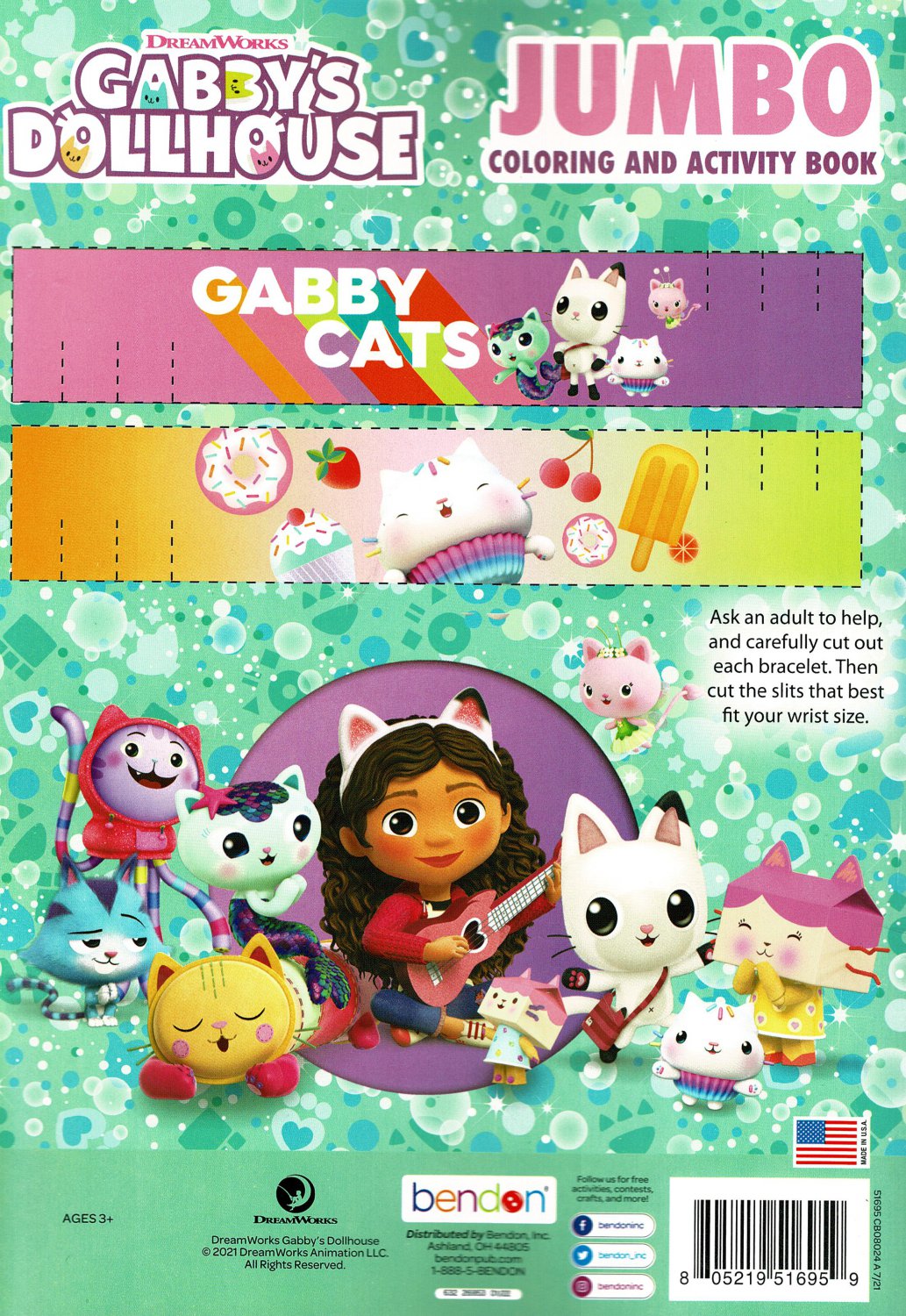 Gabby's Dollhouse - Jumbo Coloring & Activity Book + Award Stickers and