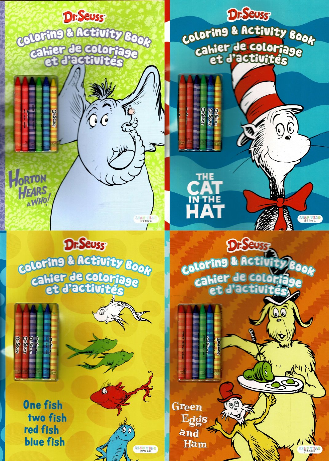 Dr. Seuss Coloring & Activity Book (Set of 4 Books)