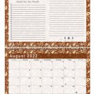 2022 - 2023 Academic Year 12 Months Student Calendar / Planner for Wall & Desk & 3-Ring Binder #017
