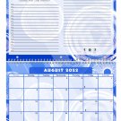 2022 - 2023 Academic Year 12 Months Student Calendar / Planner for Wall & Desk & 3-Ring Binder #013