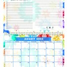 2022 - 2023 Academic Year 12 Months Student Calendar / Planner for Wall & Desk & 3-Ring Binder #008