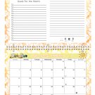 2022 - 2023 Academic Year 12 Months Student Calendar / Planner for Wall & Desk & 3-Ring Binder #003