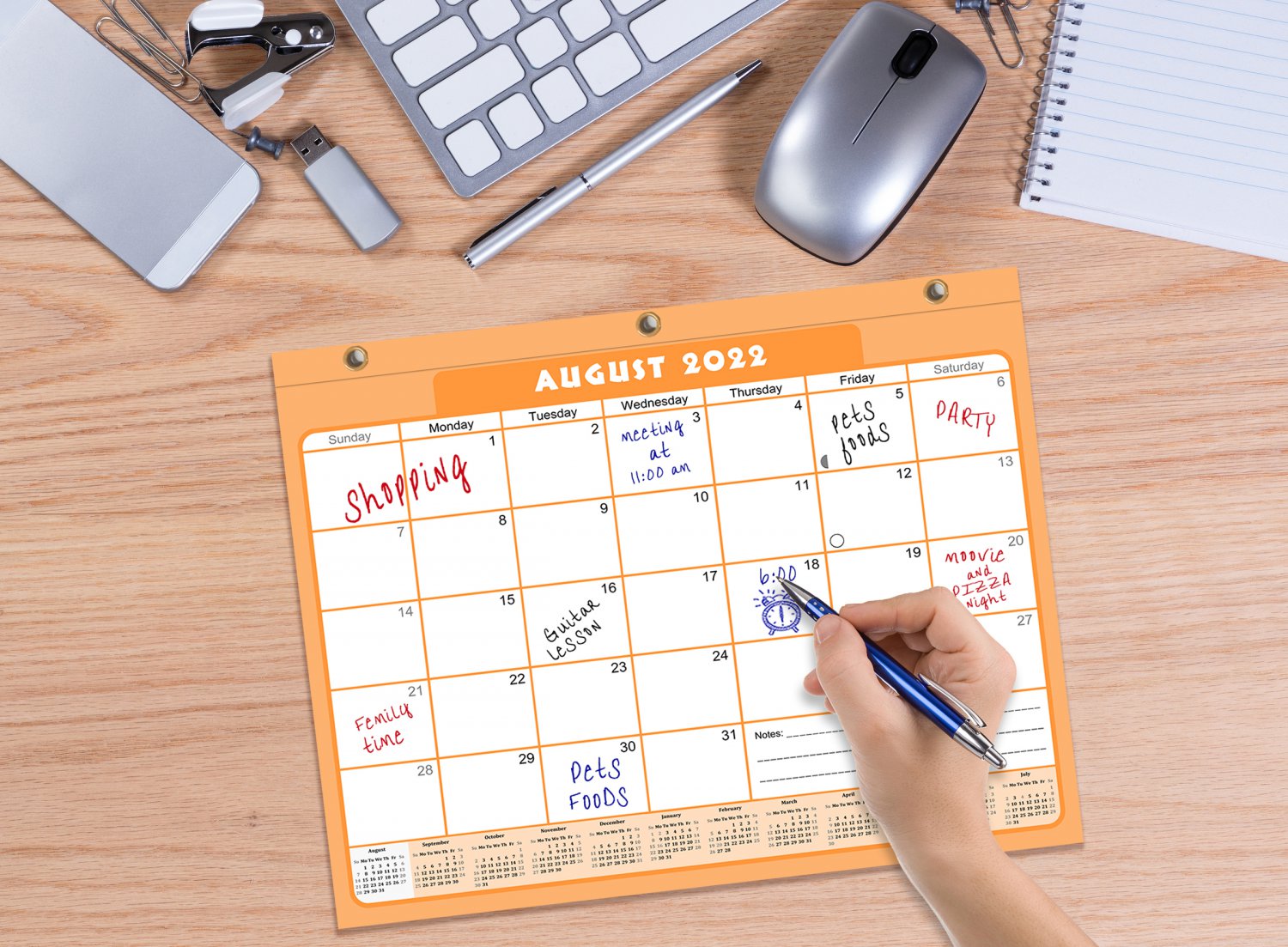 2022 - 2023 Academic Year 12 Months Student Calendar / Planner for 3