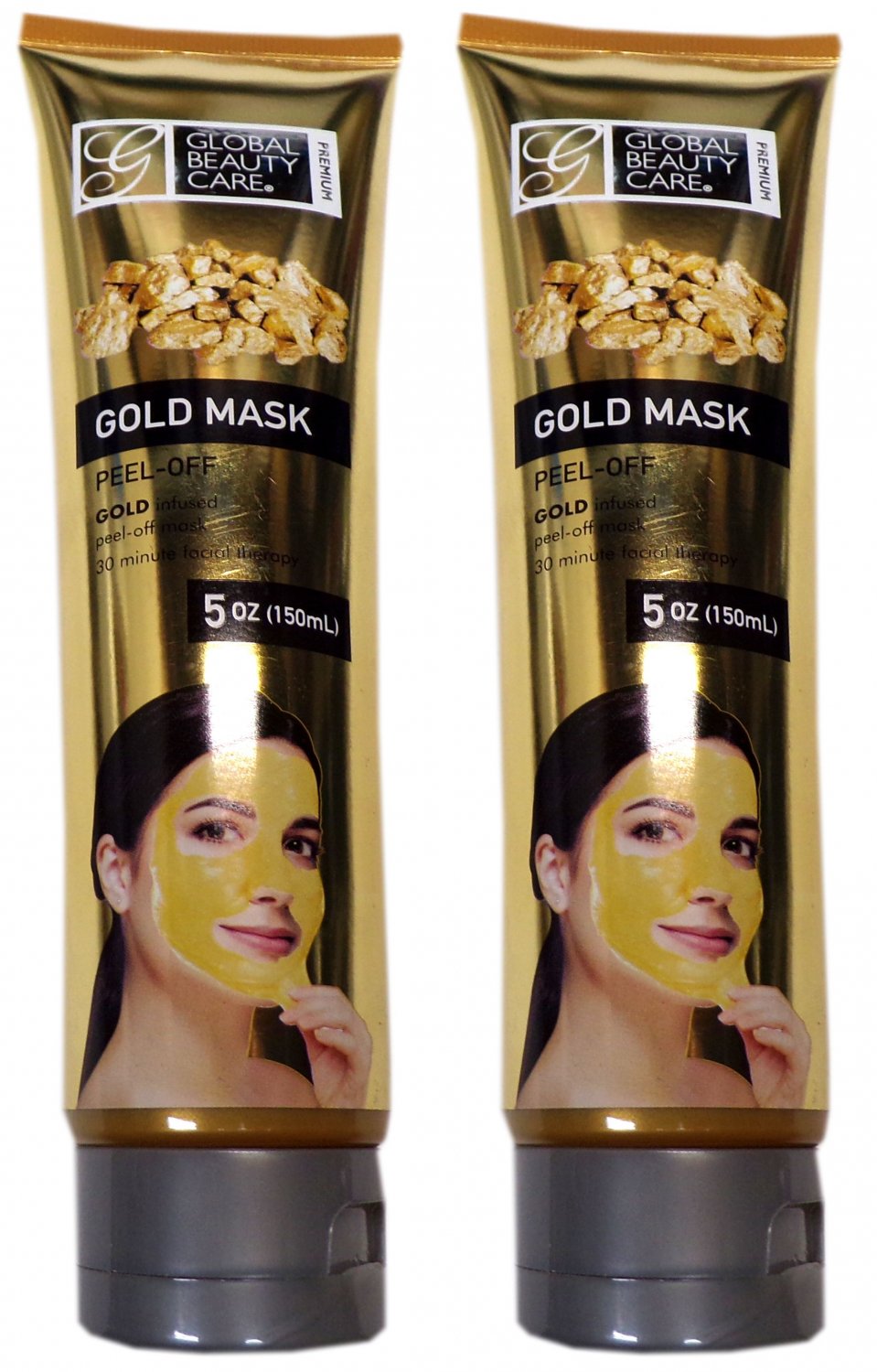 Global Beauty Care Gold Mask Peeloff Gold Infused 5oz (150ml) (Set of