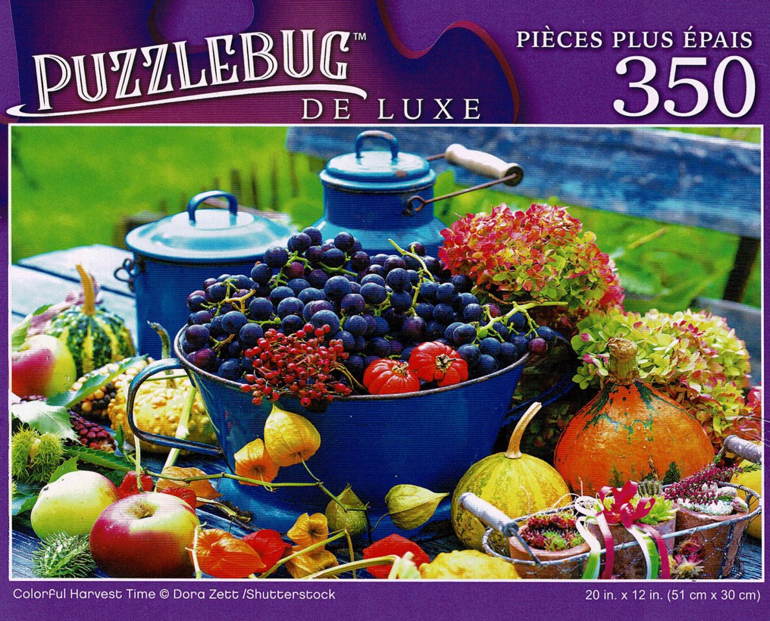 Colorful Harvest Time - 350 Pieces Deluxe Jigsaw Puzzle
