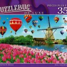Windmill and Hot Air Balloons - 350 Pieces Deluxe Jigsaw Puzzle