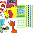 Dr.Seuss - Jumbo Coloring and Activity Book 80 Pages + Award Stickers and Charts
