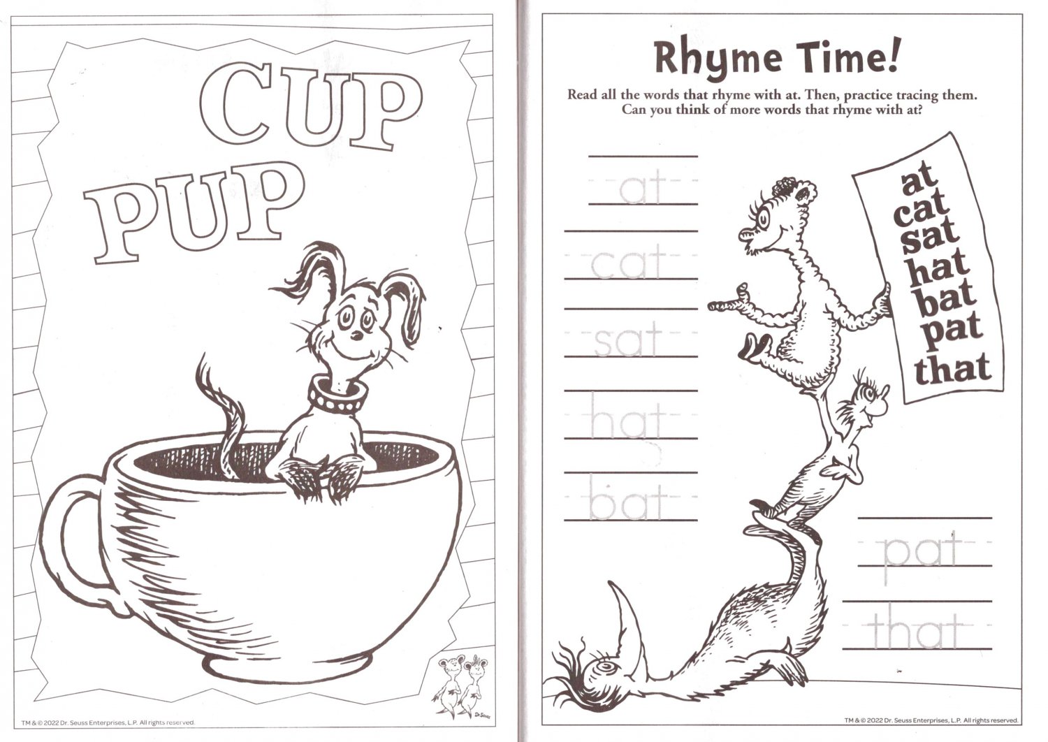 Dr.Seuss Jumbo Coloring and Activity Book 80 Pages + Award Stickers