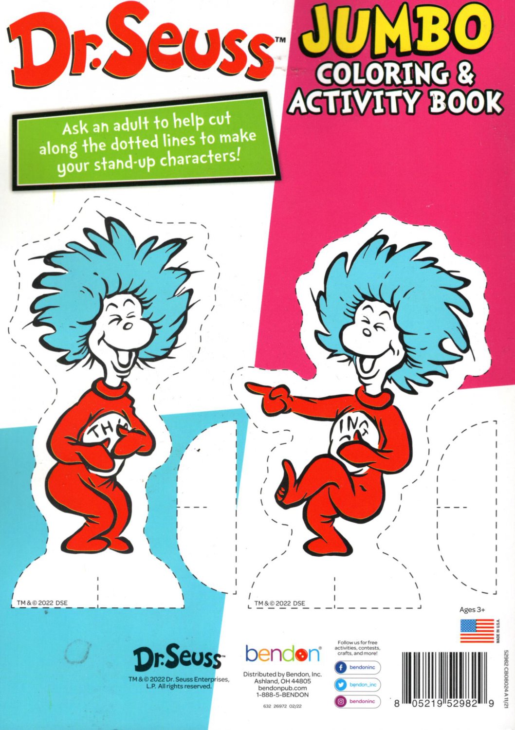 Dr.Seuss - Jumbo Coloring and Activity Book 80 Pages + Award Stickers ...