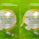 Bolero Rejuvenating Jelly Facial Mask Green Tea + Glycolic Acid 0.5fl oz 14.7ml SET