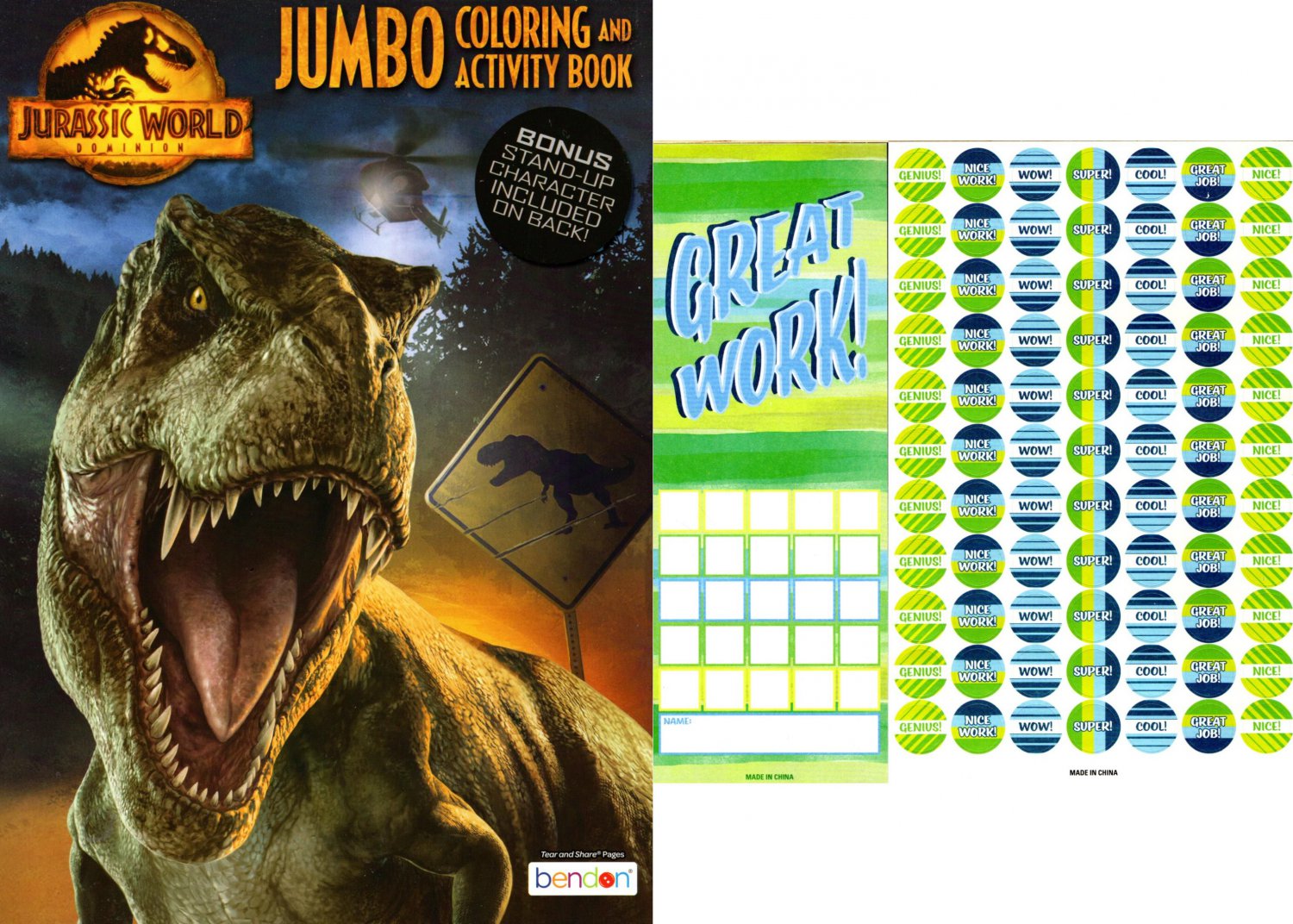Jurassic World - Jumbo Coloring &amp; Activity Book + Award Stickers and ...