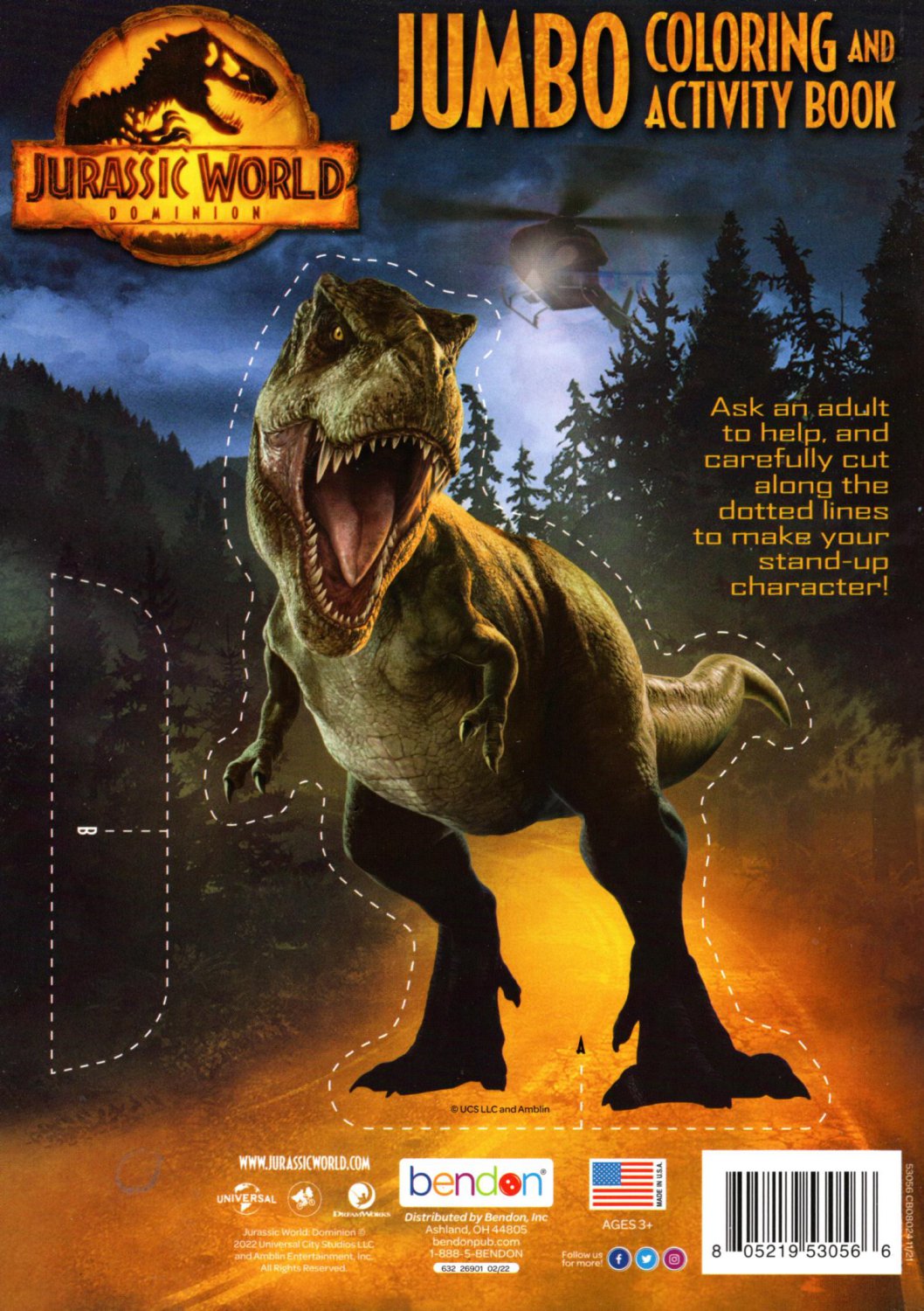 Jurassic World - Jumbo Coloring & Activity Book + Award Stickers and Charts v2