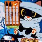 Colortivity - Halloween Coloring and Activity Book ~ Midnight Meow; Includes Stickers