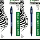 Zebra Z-Grip Basics Ballpoint Pen 1.0mm Medium Pt. Advanced Blue Ink. (Set of 2 Pack)