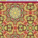 Deluxe School Locker Magnetic Wallpaper - Pack of 12 Sheets - (Yellow and Red Mandala vr30)