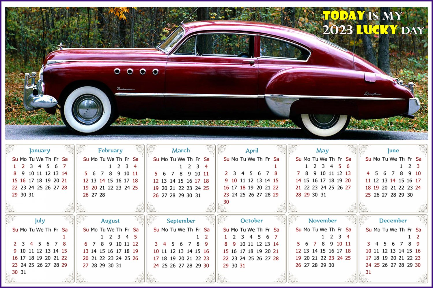 2023 Magnetic Calendar - Calendar Magnets - Today Is My Lucky Day ...