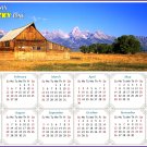 2023 Magnetic Calendar - Today is My Lucky Day - (Grand Tetons and Old barn)