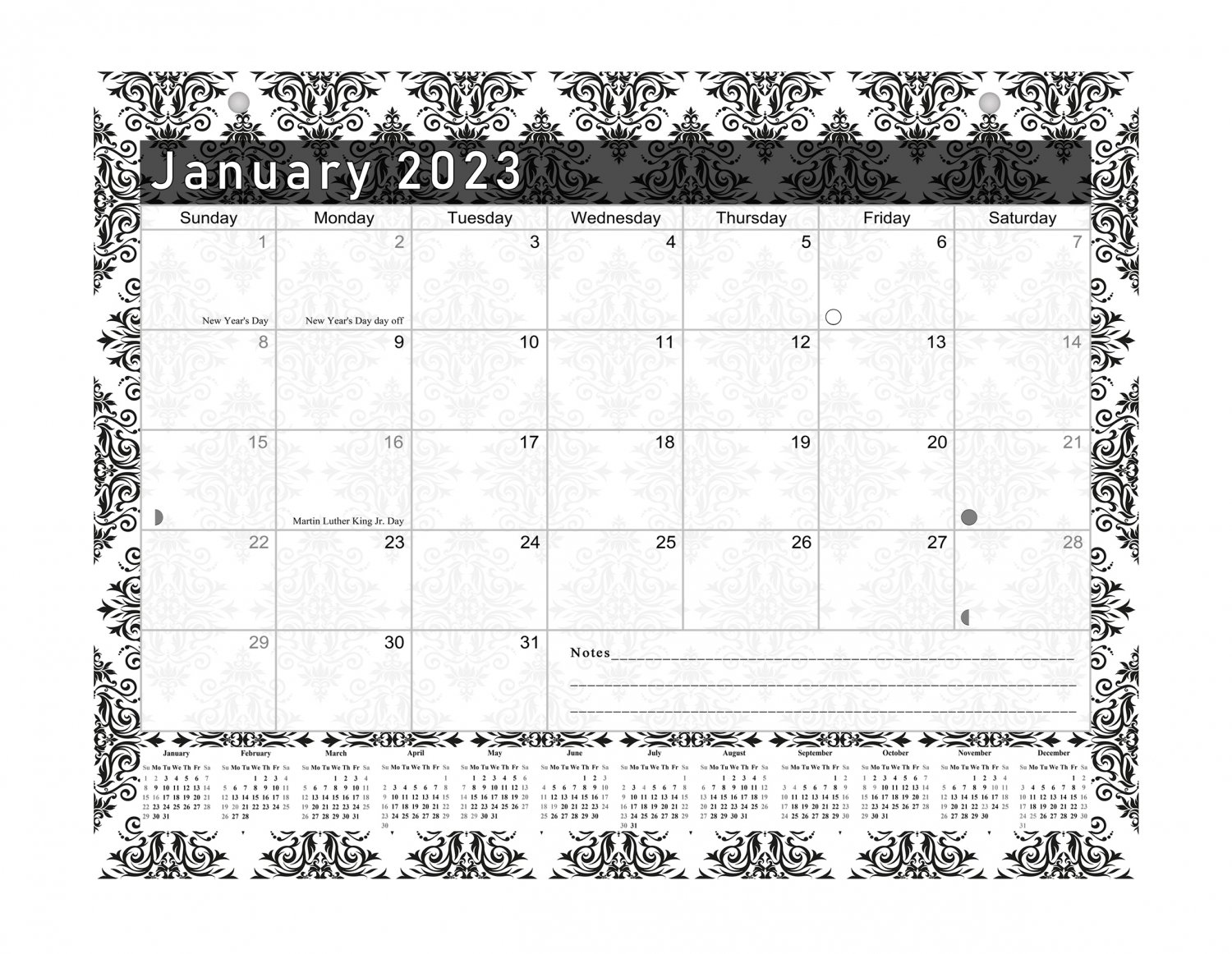 2023 Monthly Magnetic/Desk Calendar - 12 Months Desktop/Wall Calendar/Planner - (Edition #08)