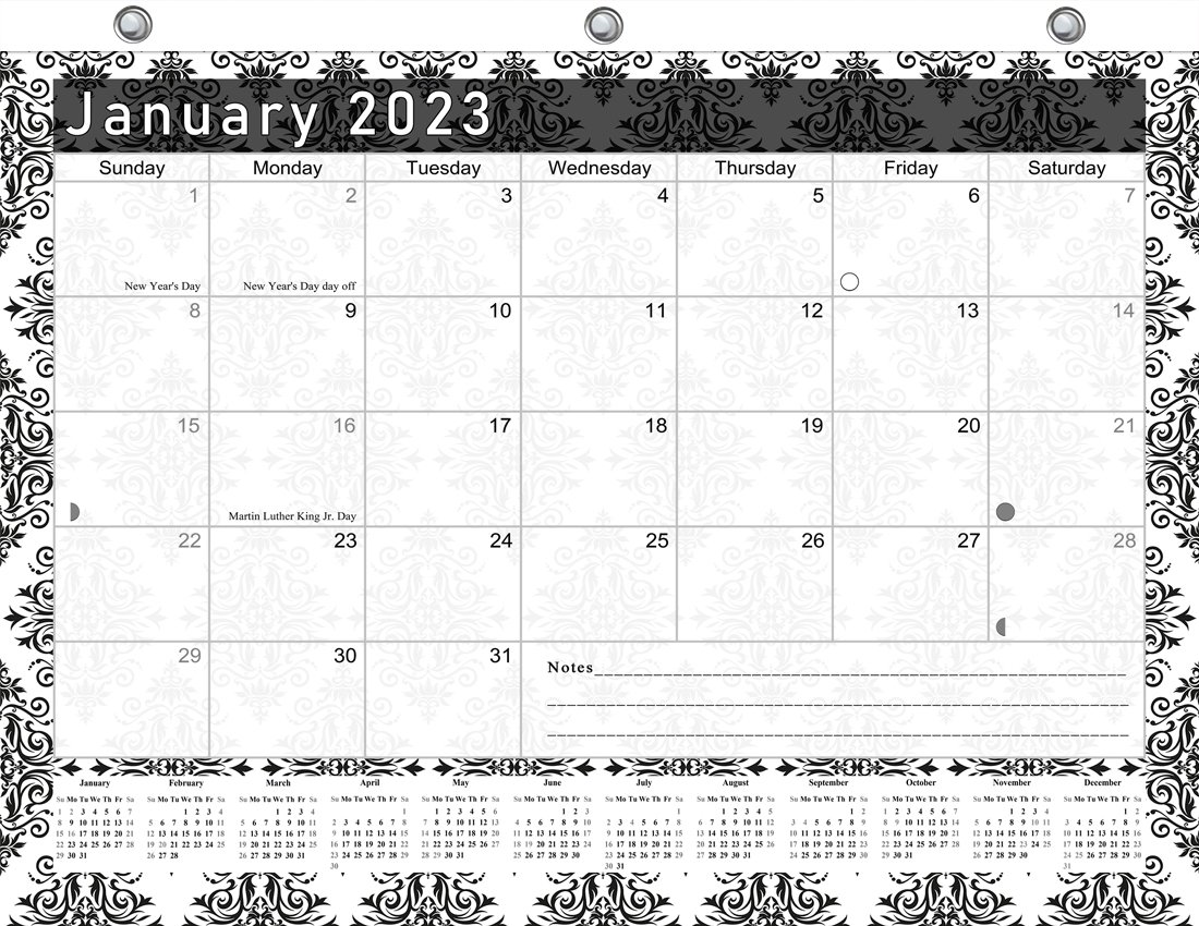 2023 Calendar 12 Months Student Calendar / Planner for 3Ring Binder v008