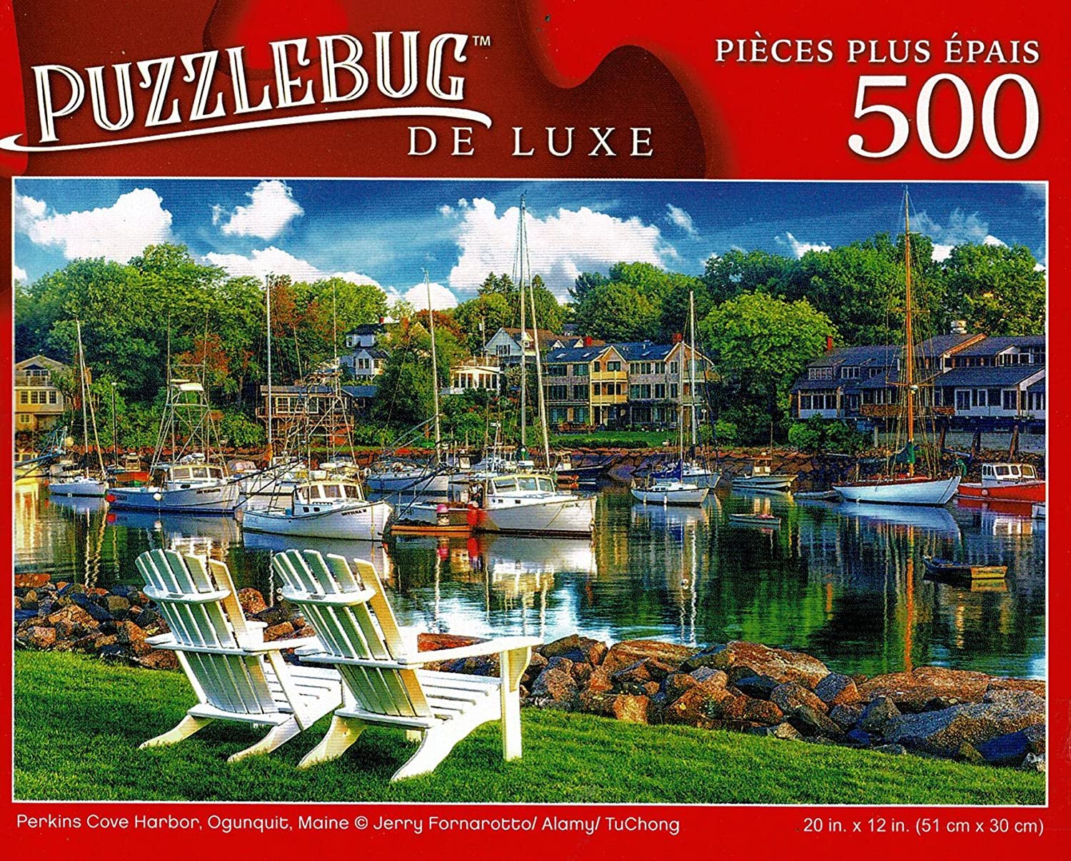 Perkins Cove Harbor, Ogunquit, Maine 500 Pieces Deluxe Jigsaw Puzzle