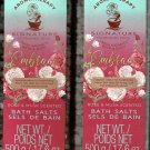 Aromatherapy Signature EMBRACE Bath & Body Salts ROSE & MUSK Scented (Set of 2)