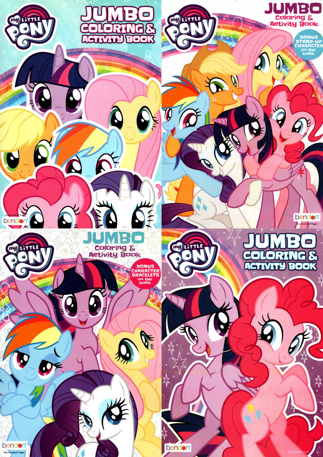 My Little Pony - Jumbo Coloring & Activity Book (Set of 4 Books)