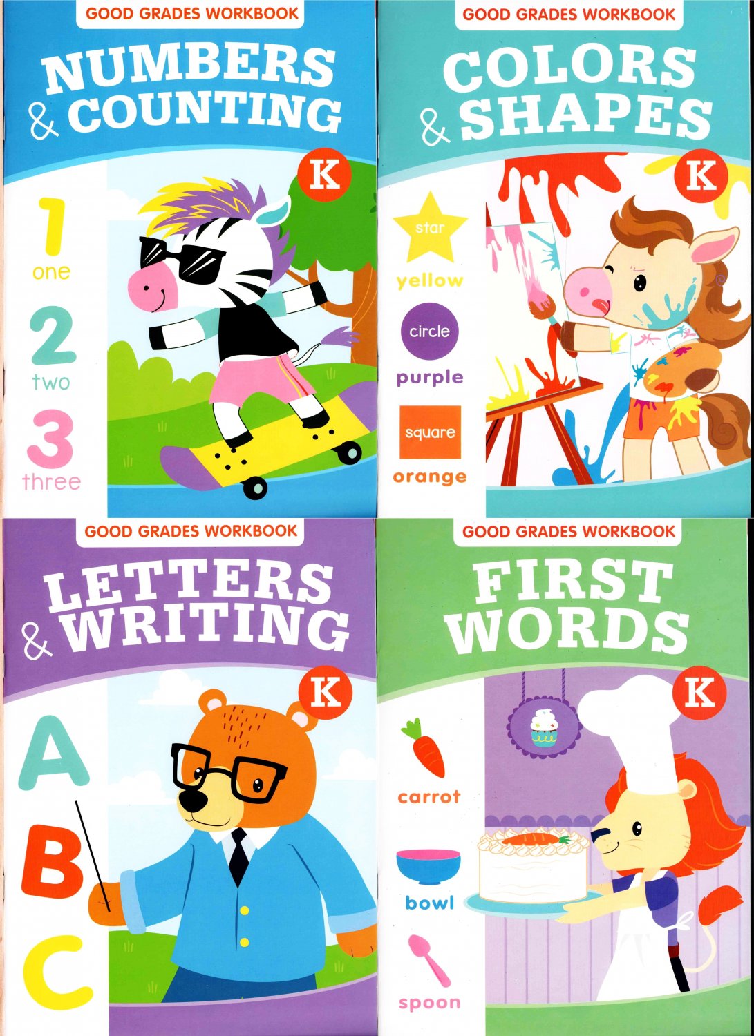 First Grade Educational Workbooks Kindergarten Workbooks Numbers