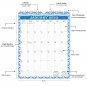 2023 Wall Calendar Spiral-bound Twin-Wire Binding - 12 Months Planner 8.5" x 11" - (Geometric 03)