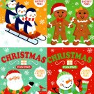 Christmas Play Pad - Coloring & Activity Books - (Set of 4)