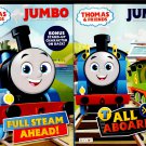 Tomas & Friends - Jumbo Coloring & Activity Book - Full Steam Ahead & All a Board (Set of 2)