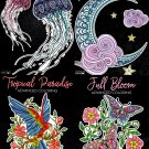 Starry Skies, Full Bloom, Ocean Treasures, Tropical Paradise - Advanced Coloring Books (Set of 4)