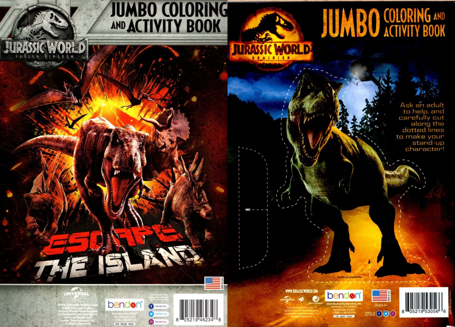 Jurassic World - Jumbo Coloring & Activity Book (Set of 2 Books) v2