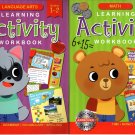 Learning Activity Workbook Grades 1-2 + Math Grades 1-2 - Teacher Approved (Set of 2 Books)