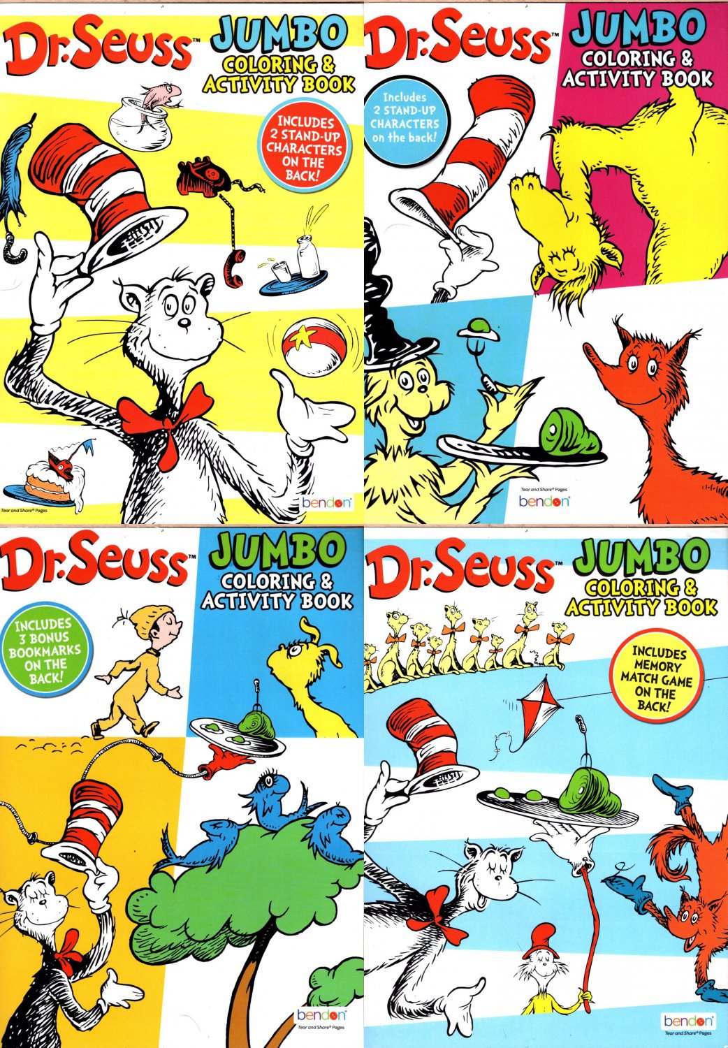 Dr. Seuss Coloring & Activity Book (Set of 4 Books)