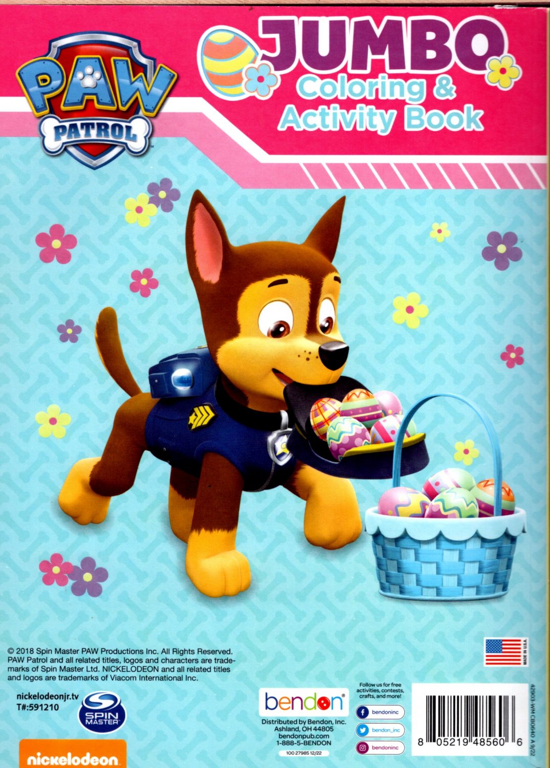 Paw Patrol Jumbo Action Pup - Rubble - Figura Gigante 25 Cm Con Pup Pack Apribile - Giocattolo Per Bambini 3+