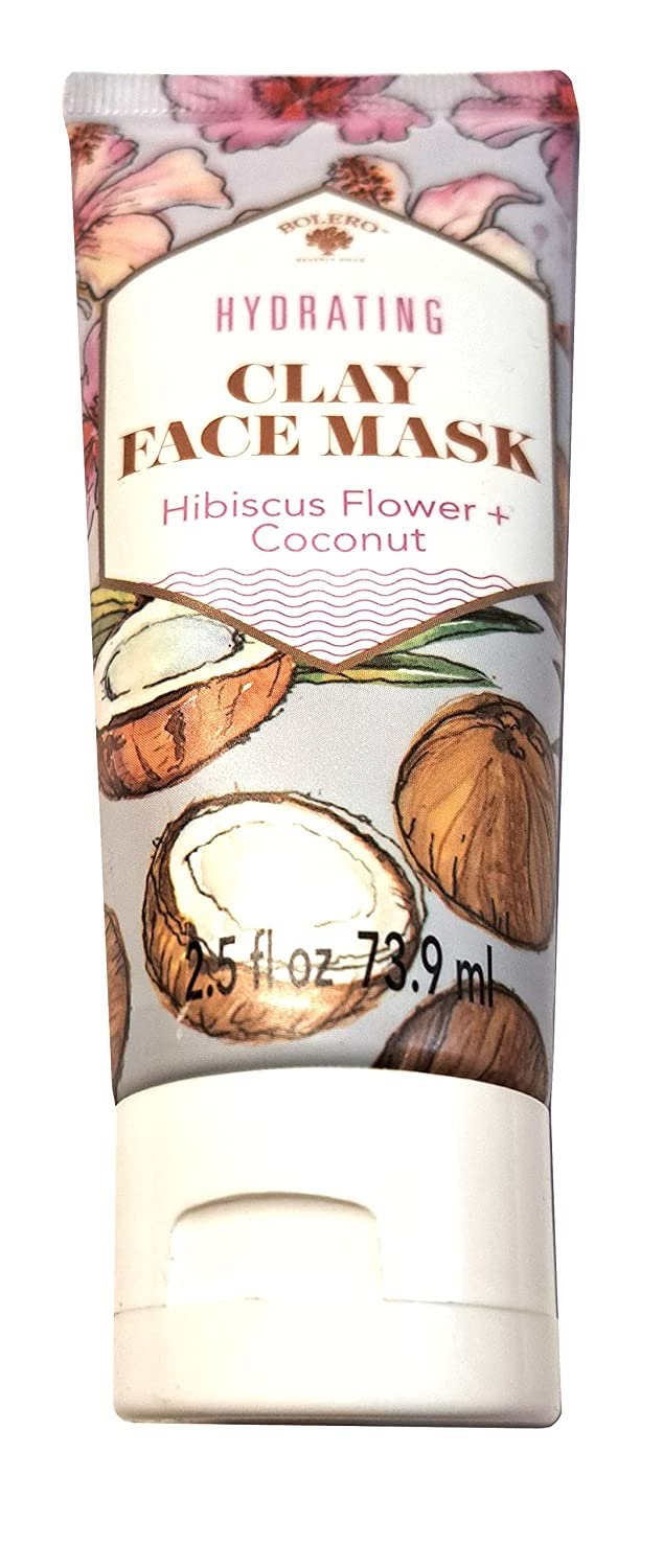 Bolero Hydrating Clay Face Mask Hibiscus Flower & Coconut 2.5fl oz 73.9ml
