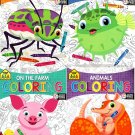 Under the Sea, Creepy-Crawly, On the Farm and Animals - Coloring Book (Set of 4 Books)