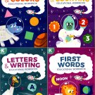 K - Kindergarten Workbooks Numbers & Counting, Colors & Shapes, Letters & Writing, First Words - v10