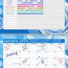 2024 Monthly Desktop/Wall Calendar/Planner - Habit Tracker - (Edition #02)