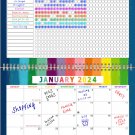2024 Monthly Desktop/Wall Calendar/Planner - Habit Tracker - (Edition #027)