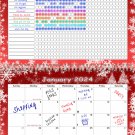 2024 Monthly Desktop/Wall Calendar/Planner - Habit Tracker - (Edition #029)