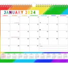 2023 - 2024 Monthly Spiral-Bound Wall / Desk Calendar - 16 Months (Edition #028)