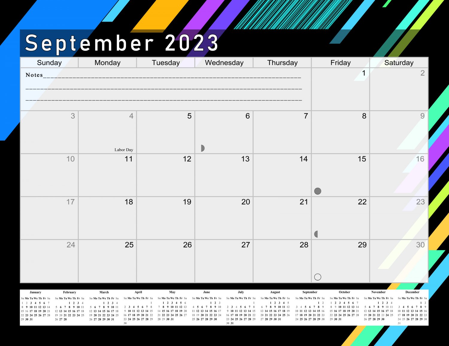 20232024 Calendar 16 Months Student Calendar/Planner for 3Ring Binder