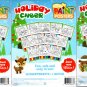 Magic Paint Posters - Christmas Holiday Cheer - 12 Paint Sheets + 1 Paintbrush (Set of 3 Books)