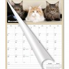 2024 Wall Calendar Spiral-bound Twin - 12 Months Planner 8.5" x 11" (Cats)